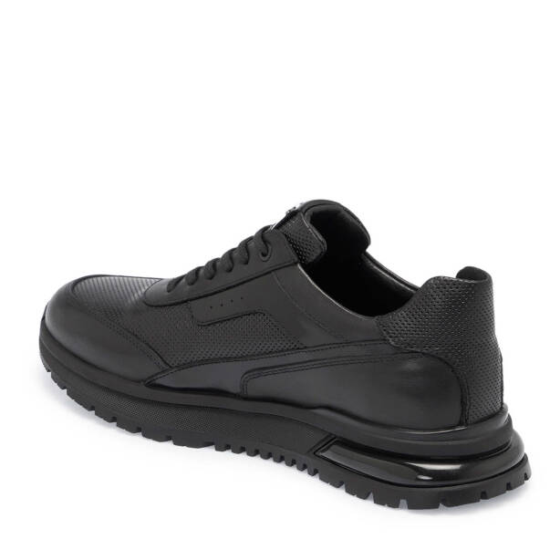 Siyah Deri Erkek Sneaker - E24S1AY57077-A23 - 2