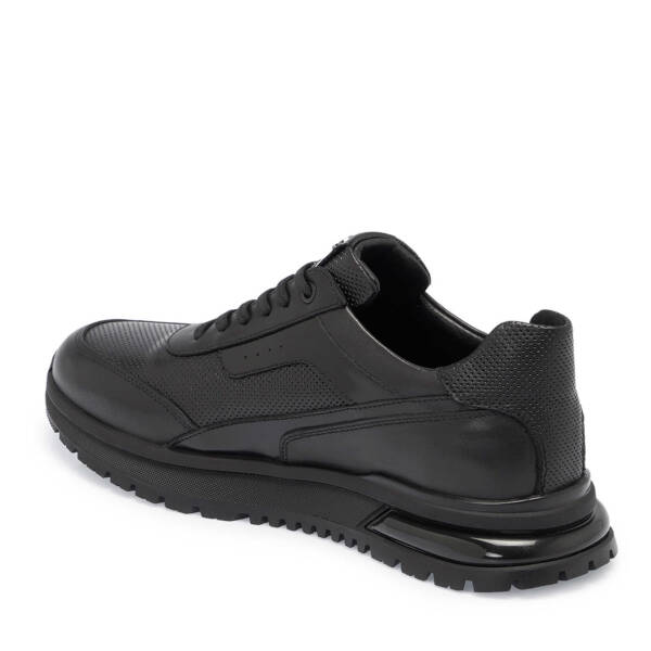 Siyah Deri Erkek Sneaker - E24S1AY57077-A23 - 2