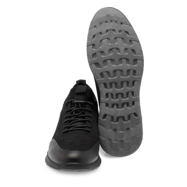 Siyah Deri Erkek Sneaker - E24S1AY57079-B31 - 4