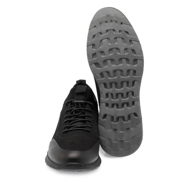 Siyah Deri Erkek Sneaker - E24S1AY57079-B31 - 4