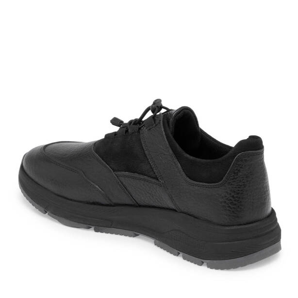 Siyah Deri Erkek Sneaker - E24S1AY57094-A23 - Tergan