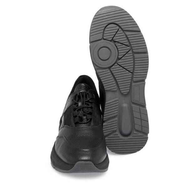 Siyah Deri Erkek Sneaker - E24S1AY57094-A23 - Tergan