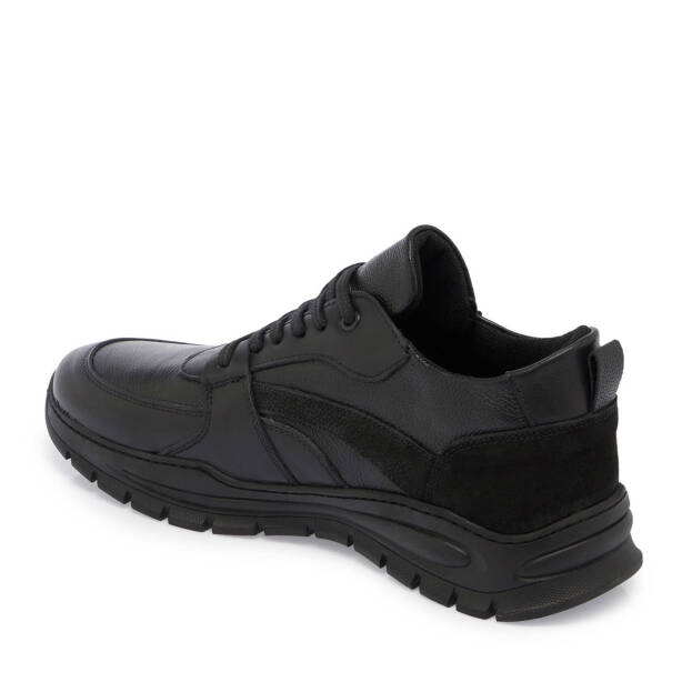 Siyah Deri Erkek Sneaker - E24S1AY57095-A23 - 2