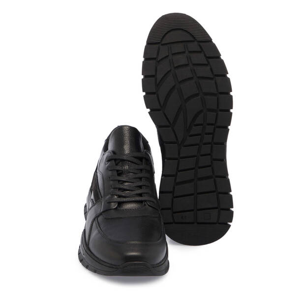 Siyah Deri Erkek Sneaker - E24S1AY57095-A23 - 4