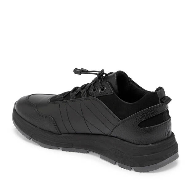 Siyah Deri Erkek Sneaker - E24S1AY57096-A23 - 2