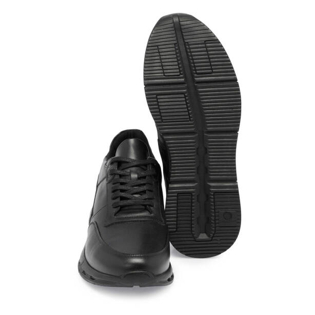 Siyah Deri Erkek Sneaker - E24S1AY57097-A23 - 4