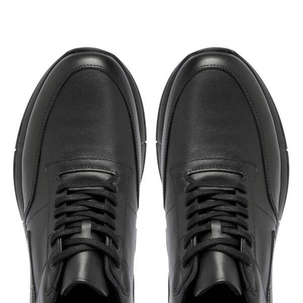 Siyah Deri Erkek Sneaker - E24S1AY57097-A23 - 5