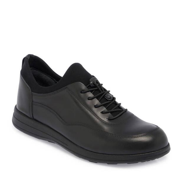 Siyah Deri Erkek Sneaker - E24S1AY57098-A23 