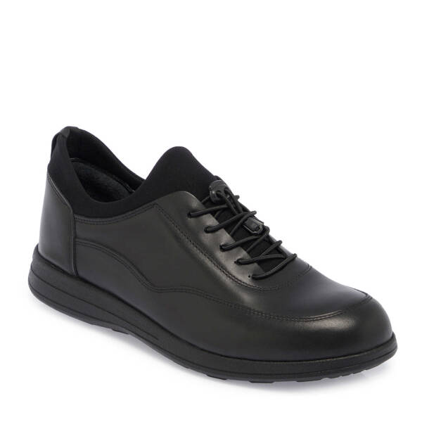 Siyah Deri Erkek Sneaker - E24S1AY57098-A23 - 1