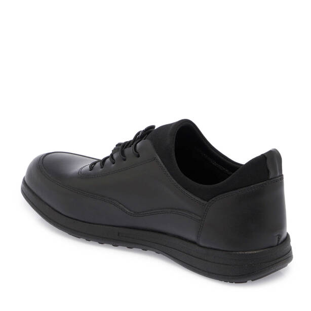 Siyah Deri Erkek Sneaker - E24S1AY57098-A23 - 2
