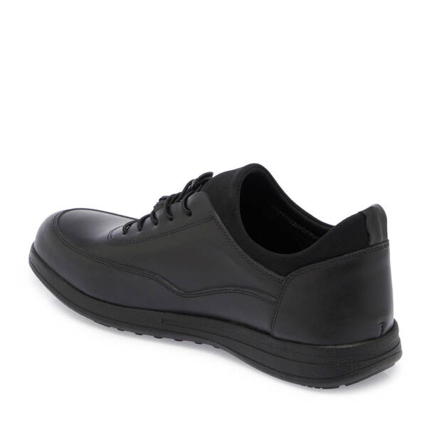 Siyah Deri Erkek Sneaker - E24S1AY57098-A23 - 2