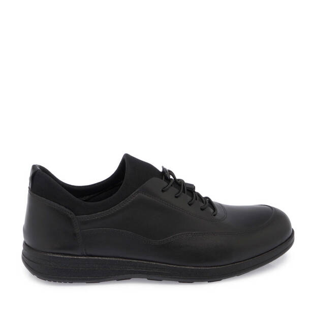 Siyah Deri Erkek Sneaker - E24S1AY57098-A23 - 3