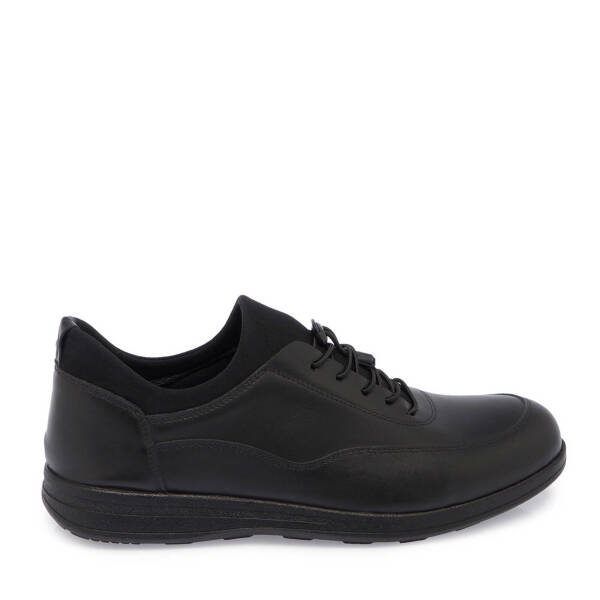 Siyah Deri Erkek Sneaker - E24S1AY57098-A23 - 3