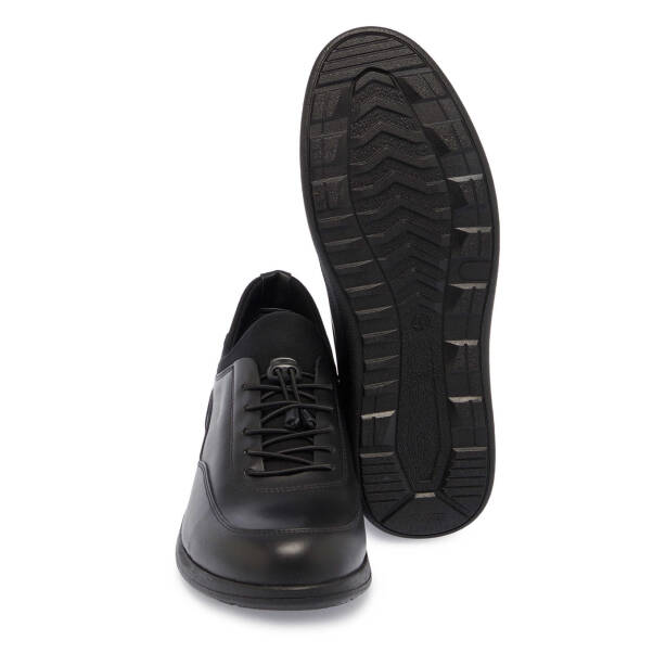 Siyah Deri Erkek Sneaker - E24S1AY57098-A23 - 4
