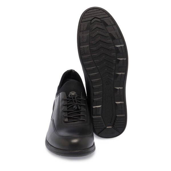Siyah Deri Erkek Sneaker - E24S1AY57098-A23 - 4