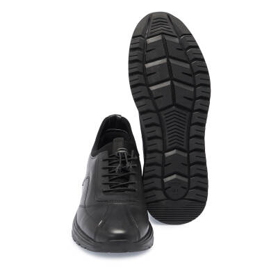 Siyah Deri Erkek Sneaker - E24S1AY57099-A23 - 4