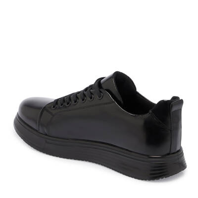 Siyah Deri Erkek Sneaker - E24S1AY57101-A23 - 2