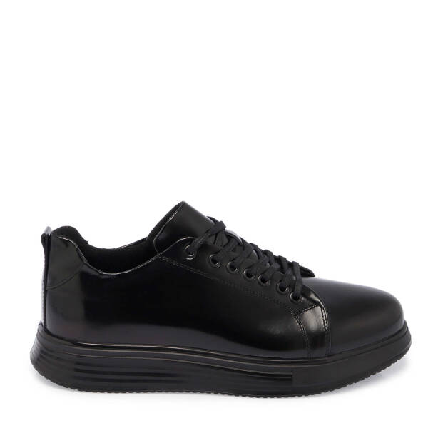 Siyah Deri Erkek Sneaker - E24S1AY57101-A23 - 3