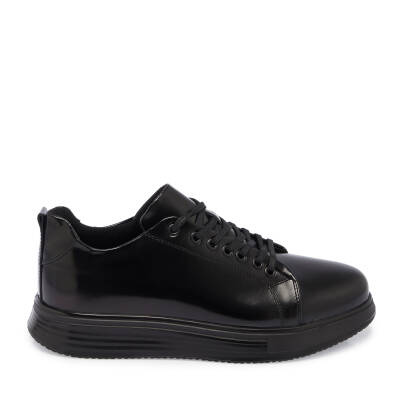 Siyah Deri Erkek Sneaker - E24S1AY57101-A23 - 3