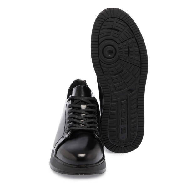 Siyah Deri Erkek Sneaker - E24S1AY57101-A23 - 4