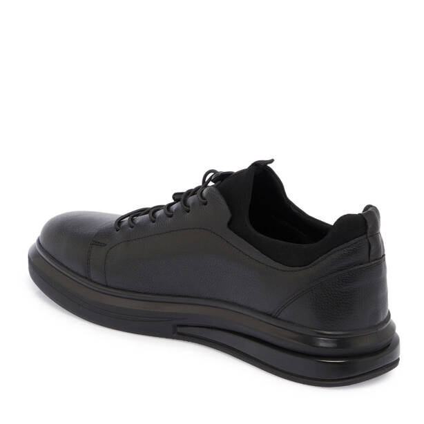 Siyah Deri Erkek Sneaker - E24S1AY57102-A23 - 2