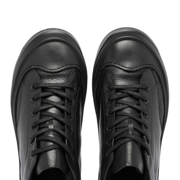 Siyah Deri Erkek Sneaker - E24S1AY57136-A23 - 5