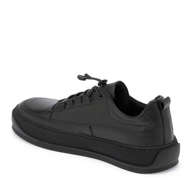 Siyah Deri Erkek Sneaker - E24S1AY57137-A23 - 2