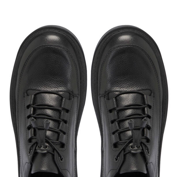 Siyah Deri Erkek Sneaker - E24S1AY57137-A23 - 5