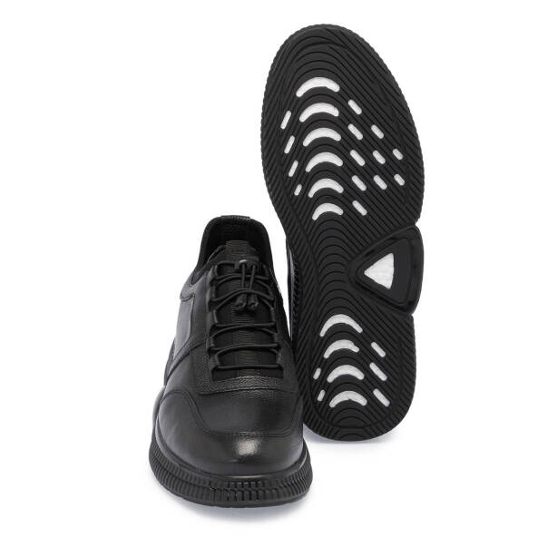 Siyah Deri Erkek Sneaker - E24S1AY57139-A23 - 4