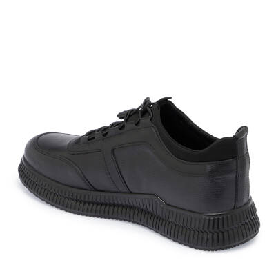  Siyah Deri Erkek Sneaker - E24S1AY57139-A23 - 2