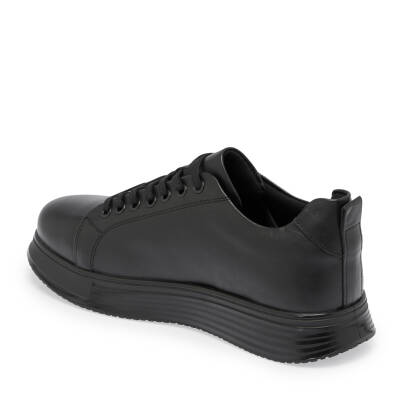 Siyah Deri Erkek Sneaker - E24S1AY57141-A23 - 2