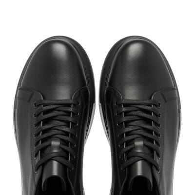 Siyah Deri Erkek Sneaker - E24S1AY57141-A23 - 5