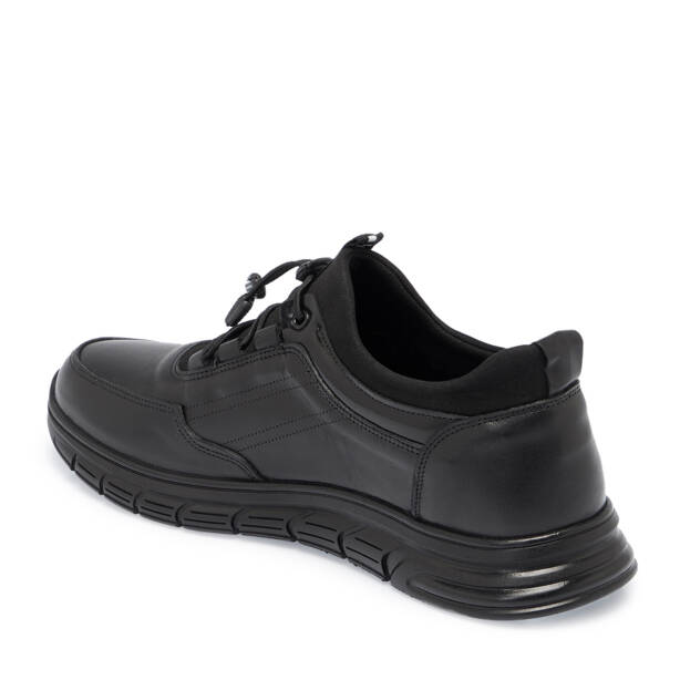 Siyah Deri Erkek Sneaker - E24S1AY57246-A23 - Tergan