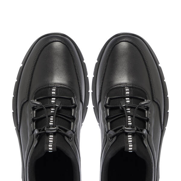 Siyah Deri Erkek Sneaker - E24S1AY57246-A23 - 5