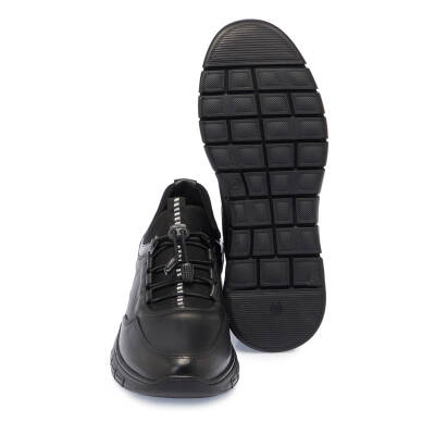  Siyah Deri Erkek Sneaker - E24S1AY57246-A23 - 4