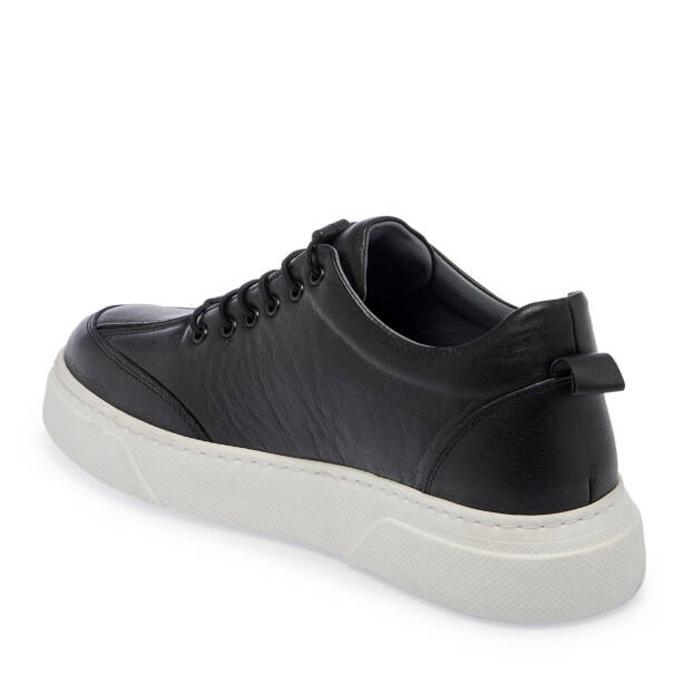 Siyah Hakiki Deri Erkek Sneaker - E25I1AY57167-A23 - 2