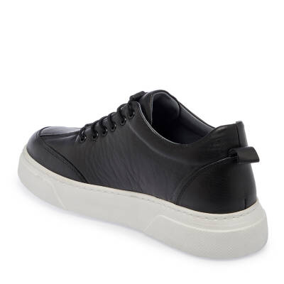 Siyah Deri Erkek Sneaker - E25I1AY57167-A23 - 2