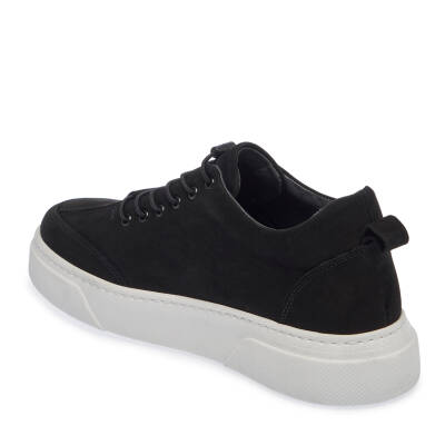Siyah Deri Erkek Sneaker - E25I1AY57167-A64 - 2