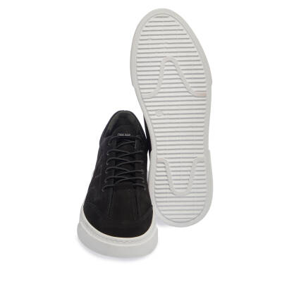 Siyah Deri Erkek Sneaker - E25I1AY57167-A64 - 4