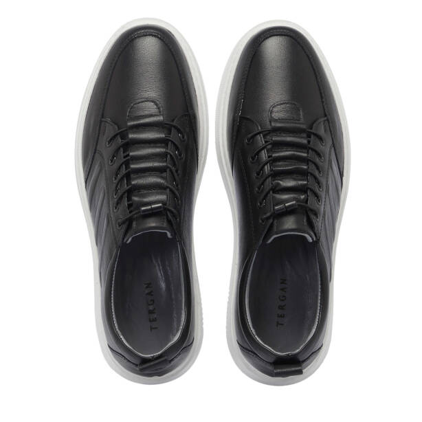 Siyah Hakiki Deri Erkek Sneaker - E25I1AY57168-A23 - 5