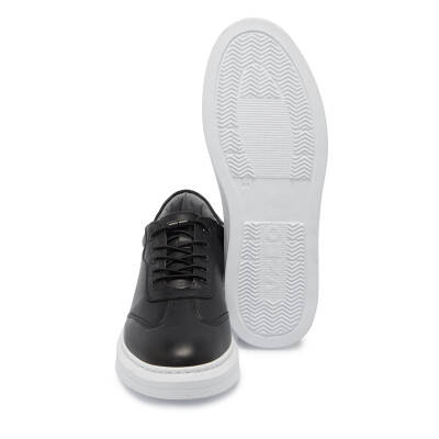 Siyah Deri Erkek Sneaker - E25I1AY57169-A23 - 4