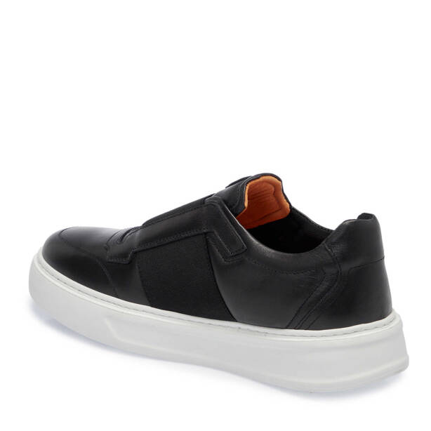 Siyah Deri Erkek Sneaker - E25I1AY57180-A23 - 2