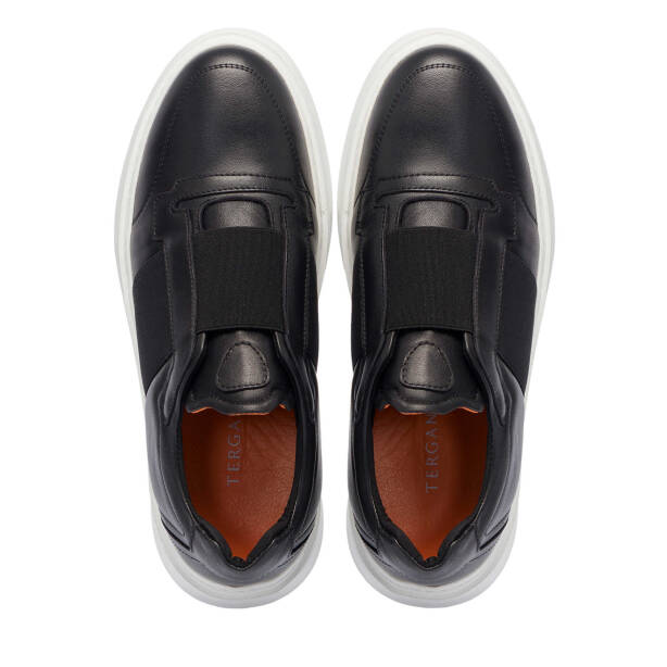 Siyah Deri Erkek Sneaker - E25I1AY57180-A23 - 5