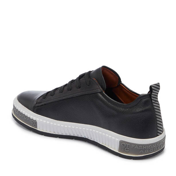 Siyah Deri Erkek Sneaker - E25I1AY57183-F49 - 2