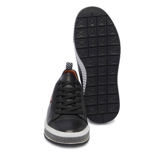 Siyah Deri Erkek Sneaker - E25I1AY57183-F49 - 4