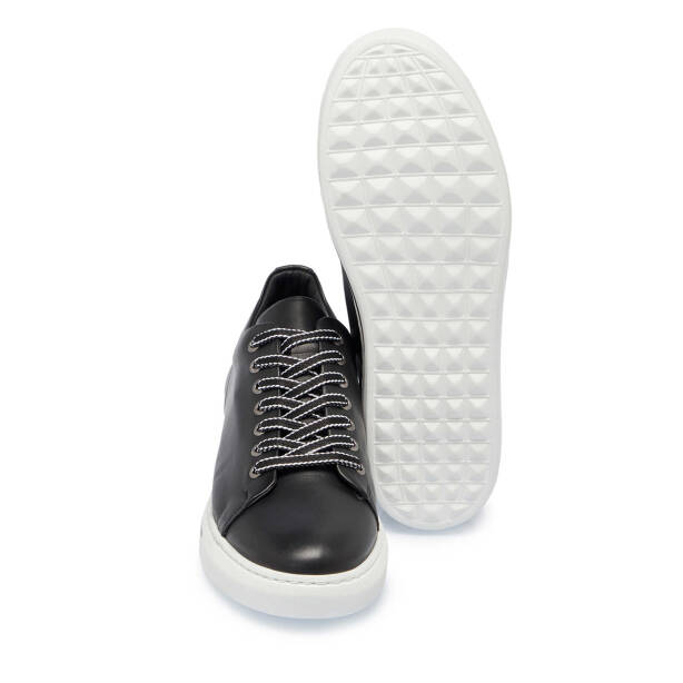 Siyah Deri Erkek Sneaker - E25I1AY57187-A23 - 4