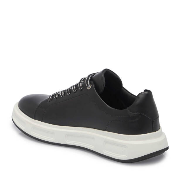 Siyah Hakiki Deri Erkek Sneaker - E25I1AY57198-A23 - 3