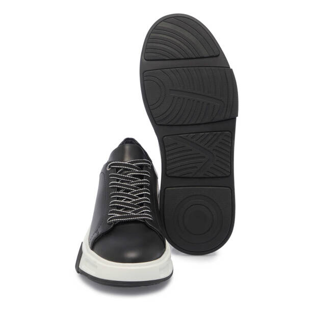 Siyah Hakiki Deri Erkek Sneaker - E25I1AY57198-A23 - 4