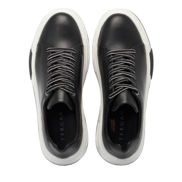 Siyah Hakiki Deri Erkek Sneaker - E25I1AY57198-A23 - 5