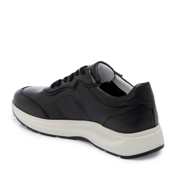 Siyah Deri Erkek Sneaker - E25I1AY57210-A23 - 2